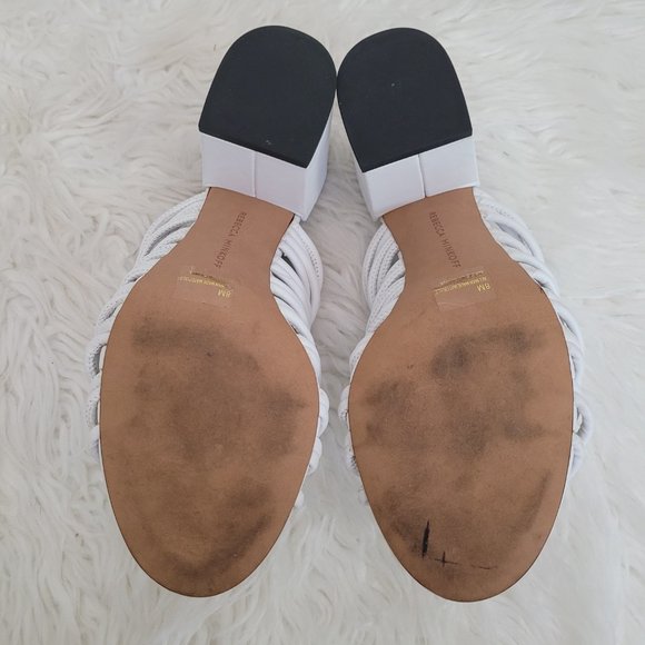 REBECCA MINKOFF Calanthe Strappy Block Heel Sandals Vegan Leather Sz 8 M - Picture 11 of 13